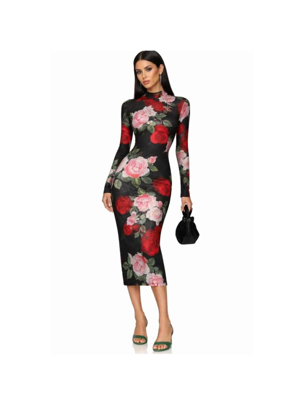 Johnny Was Jade Lolia Mesh Romantic Maria Rosa Rose Midi Dress XS NWT